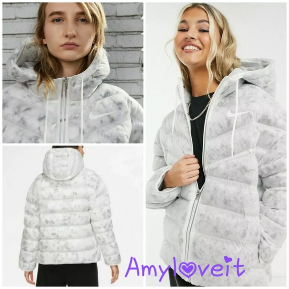 Nike Jackets \u0026 Coats | Nike Sportswear Marble Ecodown Jacket #C | Color: White | Size: L | Amyloveit's Closet